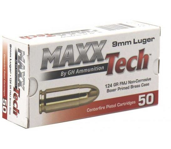 TulAmmo MaxxTech Steel 9mm 124-Grain 50-Rounds FMJ