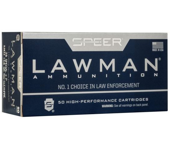 Speer Ammo Lawman, Speer 53833 Lawman Cf 38s+p  158             50/20