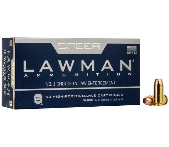 Speer Lawman Clean Fire Brass .40 SW 180-Grain 50-Rounds TMJ