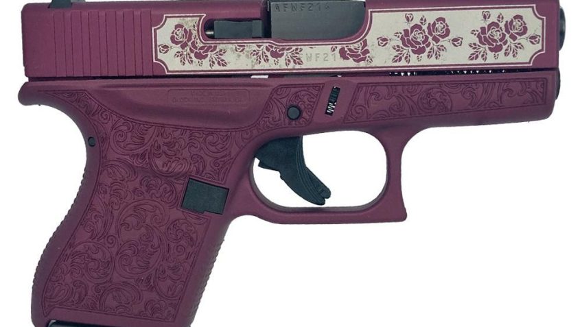 Glock 43 Gen 4 Black Cherry Roses vs Paisley 9mm 3.4" Barrel 6-Rounds