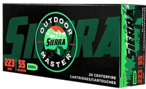 Sierra Outdoor Master Ammunition 223 Remington 55 Grain Jacketed Hollow Point 20 Rounds