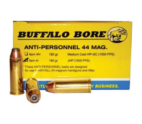 Buffalo Bore Ammunition 4I/20 44RM 180G JHP ANTPER 20rds