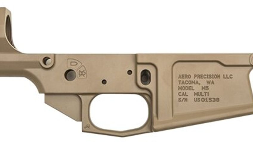 Aero Precision APAR308005C M5 Stripped Lower Receiver AR-10 Multi-Caliber Flat Dark Earth Cerakote