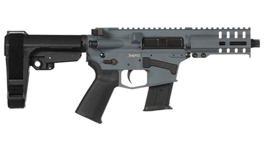 CMMG MK57 BANSHEE 5.7X28 5 RIPBRACE SLATE PISTOL