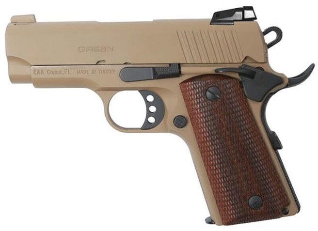 EAA GIRSAN MC1911SC 9MM 3.4 OFFICERS FDE 7RD