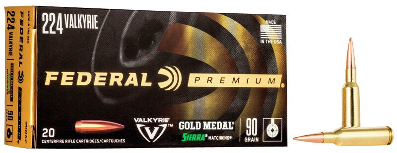 Federal Gold Medal Brass .224VAL 77-Grain 20-Rounds TMK