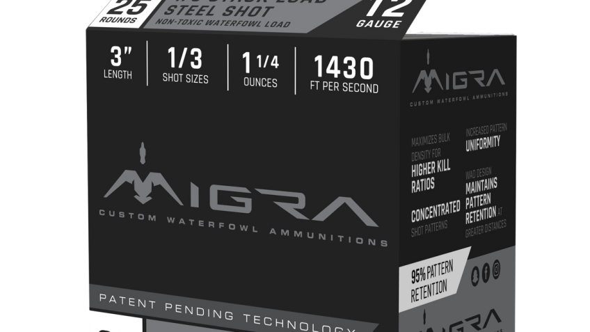 MIGRA COMBINATIONAL 12GA 3-INCH 1-1/4OZ #1, 3-SHOT 25 ROUNDS PER BOX