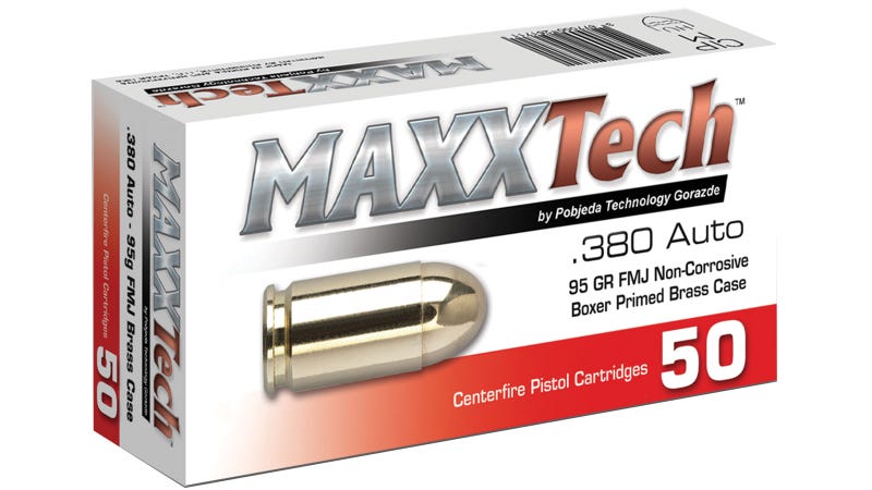 Tulammo Maxxtech, Maxxtech Ptgb380b    380acp  95g Fmj       50/20