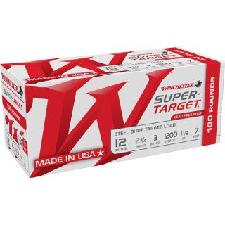 SUPER TARGET 12 GAUGE AMMO – 105-004-633WB 12 GAUGE 2-3/4″ 1-1/8OZ #7 100/BOX