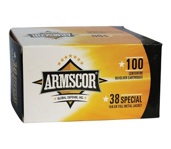 Armscor Value Pack Brass .38 SPL 158-Grain 100-Rounds FMJ