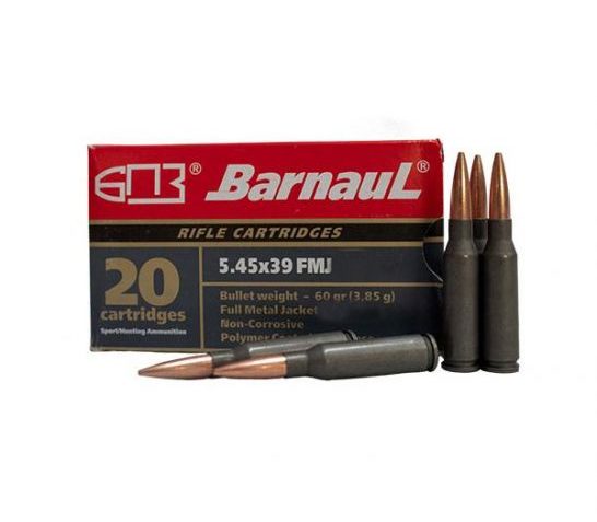 Barnaul Centerfire Rifle Steel 5.45 X 39 60-Grain 20-Rounds FMJ Polymer Coated