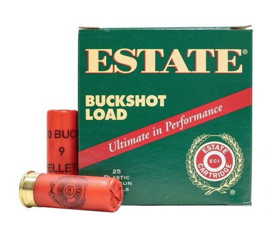 Federal Estate 12 Gauge 2.75" 00 Buckshot 9 Pellets Ammunition 25-Rounds