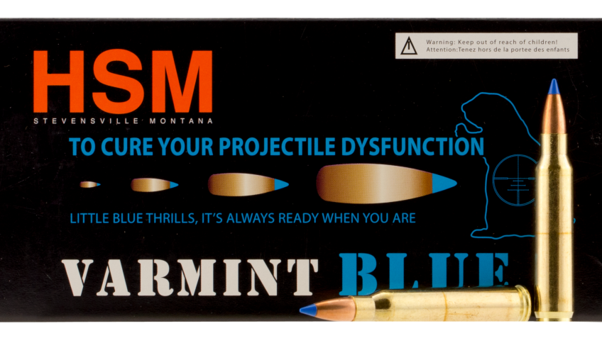 HSM Varmint Blue Centerfire Rifle Ammo – .223 Remington – 55 Grain – 20 Rounds