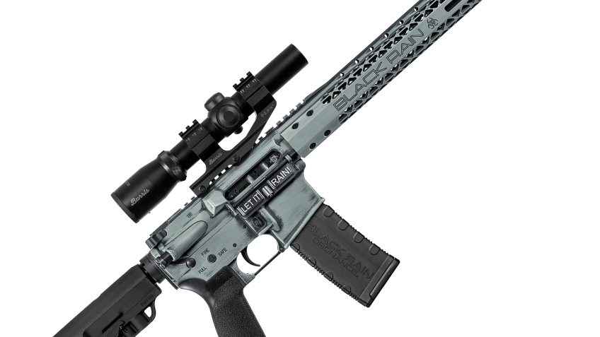 Black Rain Ordnance BRO SPEC-15 Semi-Auto Rifle in Smith’s Grey Battleworn with Burris Combo