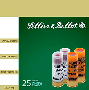 Sellier & Bellot Rubber Shotshells – 12 Gauge – 15 Rubber Pellets – 25 Rounds