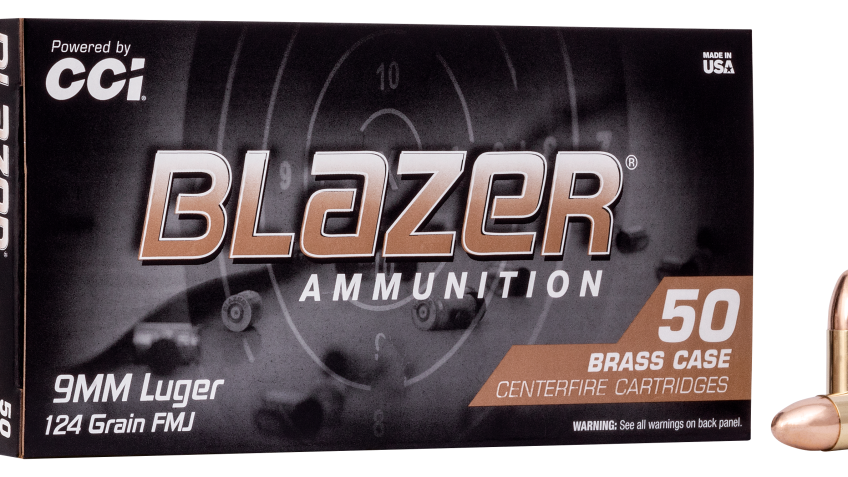 Blazer Brass Handgun Ammo – 9mm Luger – 124 Grain – 50 Rounds