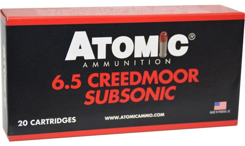 Atomic Subsonic 6.5 Creedmoor 129 gr Hollow Point Boat-Tail (HPBT) 20 Bx