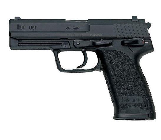 HK, USP, V1, DA/SA, Full Size, 45ACP, 4.41" Barrel, Polymer Frame, Black Finish, 3 Dot Sights, Safety, Decocker, 10Rd, 2 Magazines