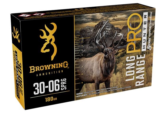 LONG RANGE PRO HUNTER 30-06 SPRINGFIELD AMMO – 105-004-459WB 30-06 SPRINGFIELD 180GR SIERRA TIPPED GAMEKING 20/BOX