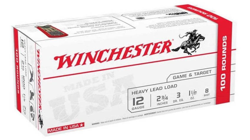 Winchester USA Game and Target Load Shotshell Ammo Value Pack – 12 Gauge – 2-3/4” – 8 Shot Size