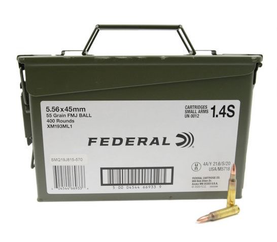 FED LAKE CITY 5.56 55GR FMJ BT 400/1