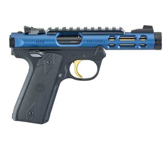 Ruger Mark IV 22/45 Lite Blue W/ Gold Trigger 22LR 4.4" Barrel 10-Rounds