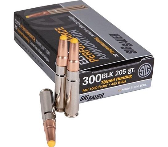 Sig Sauer Elite Hunter Tipped .300 AAC Blackout 205 gr Tipping Hunting Subsonic