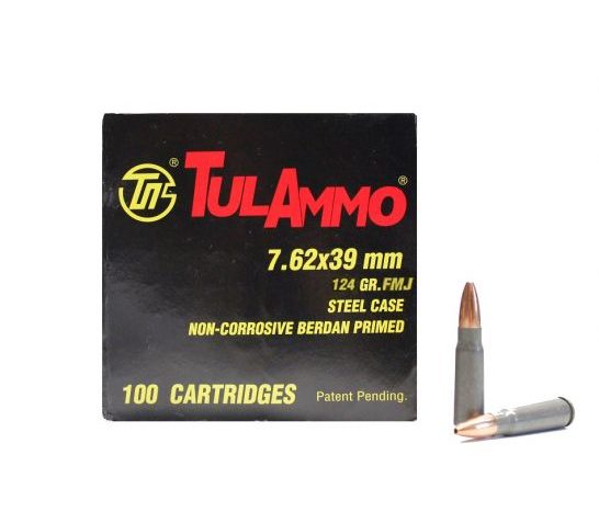 Tula 762X39 124GR FMJ 100 ROUNDS