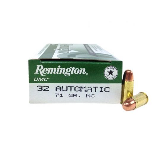 Remington UMC Brass .32 ACP 50-Rounds FMJ