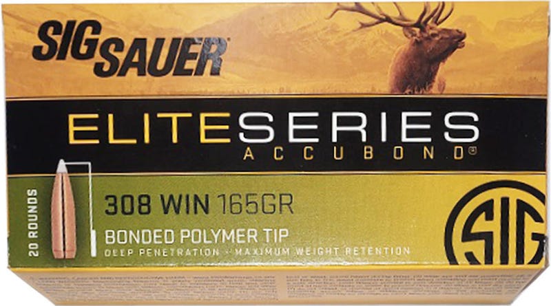 Sig Sauer Elite Accubond Hunting Ammo 308 Win 165-Grain 20-Rounds AB