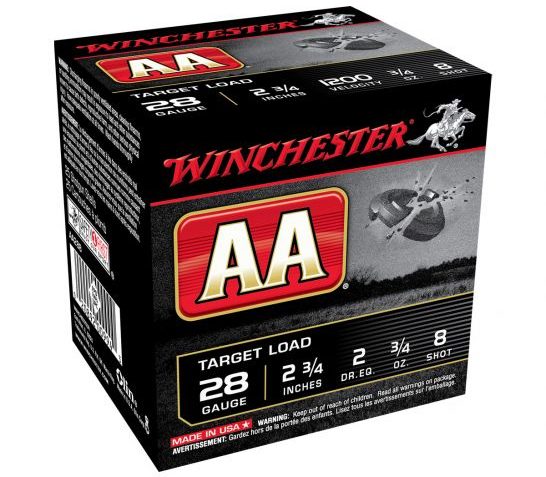 Winchester Ammo AA288 AA Target 28 Gauge 2.75" 3/4 oz 8 Shot 25 Bx