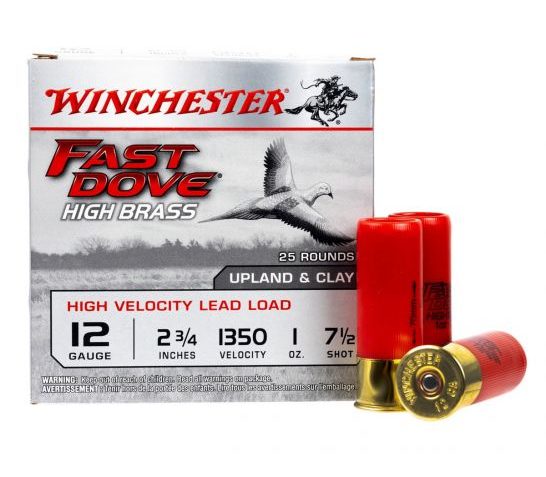 Winchester Fast Dove High Brass 12 Gauge 2-3/4 1oz 25 Rounds #7.5 Shot