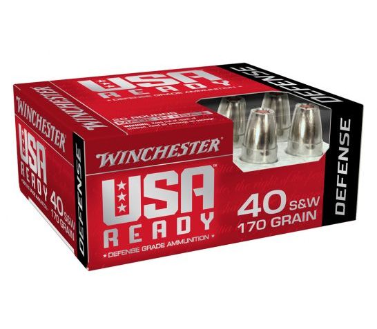 Winchester USA Ready Brass .40 SW 155-Grain 20-Rounds HP