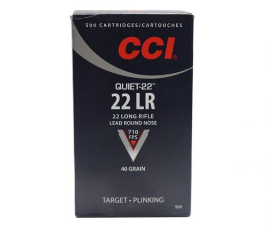 22 LR – 40 Grain LRN – CCI Quiet – 500 Rounds