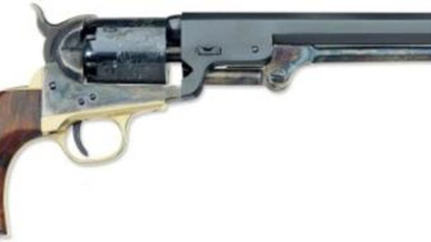 Uberti 1851 Navy Oval Trigger Guard .36 Cal 7.5″ Bbl 6rd C/H Frame Brass B/S & T/G Black Powder Revolver 340000