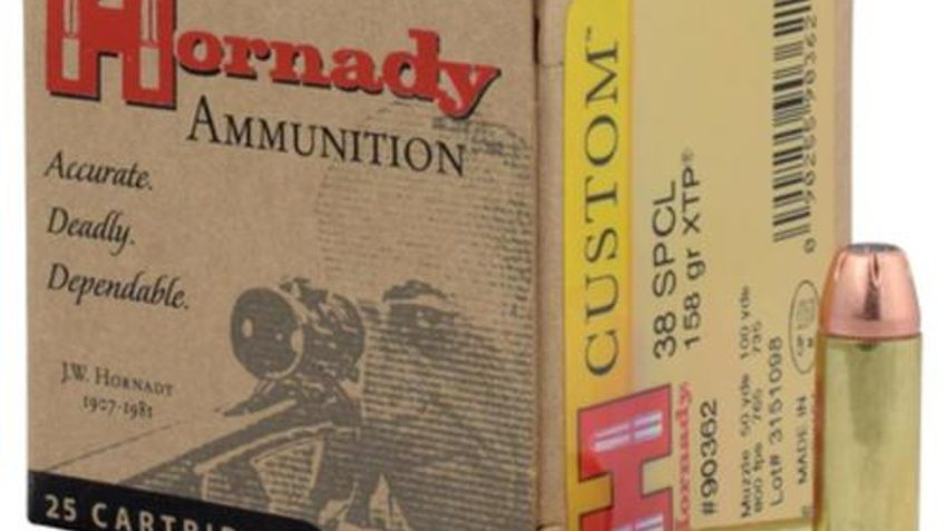 Hornady 38 Special 125gr XTP Custom Pistol Ammo 25rds – 90322