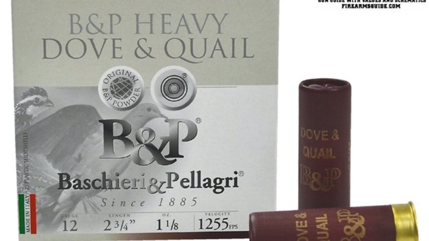 Baschieri & Pellagri Dove & Quail Shotshells- 12 ga 2-3/4 In 1-1/8 oz Size 9 1255 fps 25/ct, 12B18D9