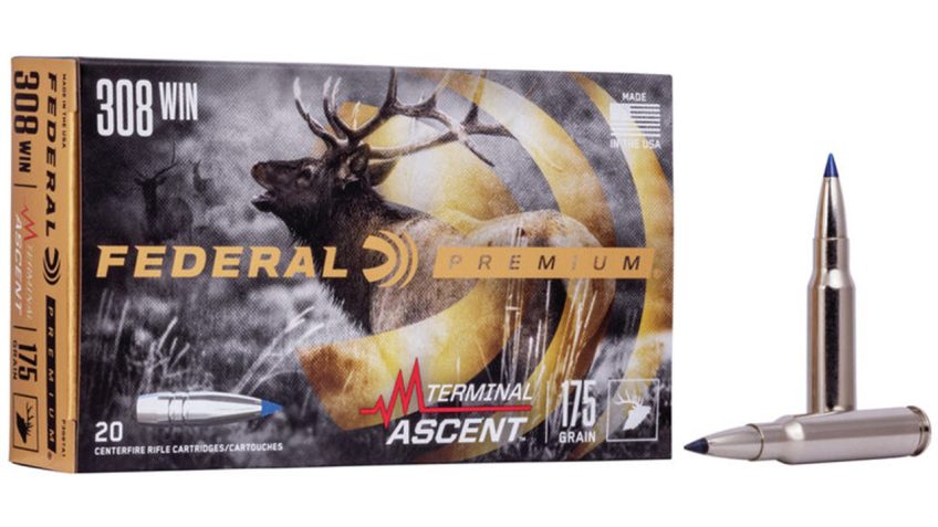 Federal Custom Rifle Ammo, 308 Winchester 175 gr 20rd Box Terminal Ascent