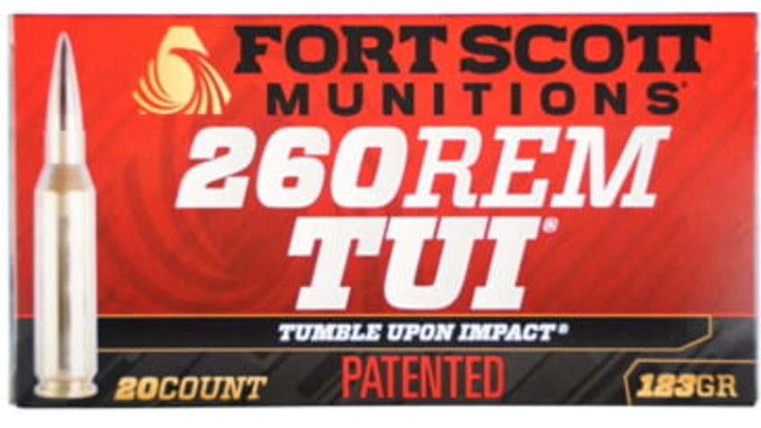 Fort Scott Munitions Tumble Upon Impact (tui), 260rem 123gr 20/25