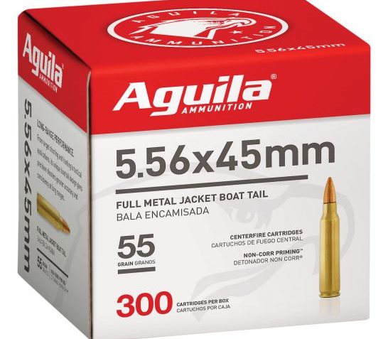 Aguila, 5.56x45mm NATO, FMJ-BT, 55 Grain, 300 Rounds