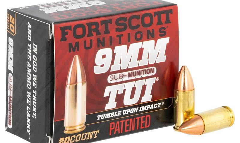 Fort Scott Munitions 9MM Sub-Munition Subsonic 125 Grain Centerfire Pistol Ammunition, 20 Rounds, 9MM-125-SCVSS