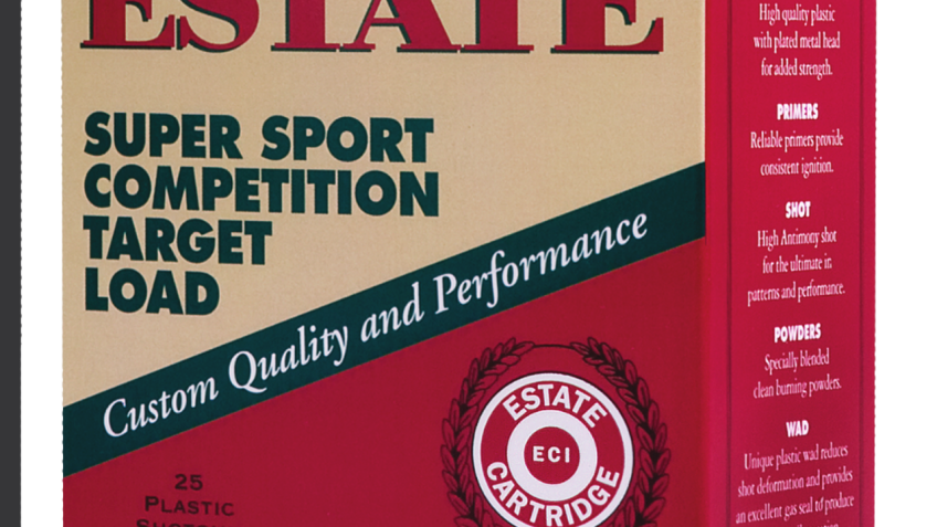 Estate Super Sport Competition Target Load 12 Gauge Ammo 2-3/4" #8 Lead Shot 1 Ounce