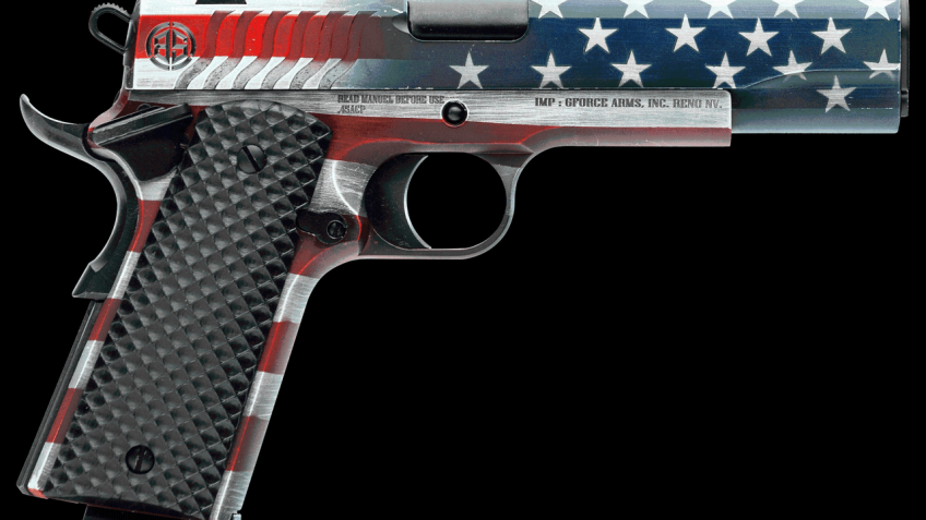 Gforce Arms Balistik Defense, 9mm Luger 4.38" 9+1 USA Flag Cerakote