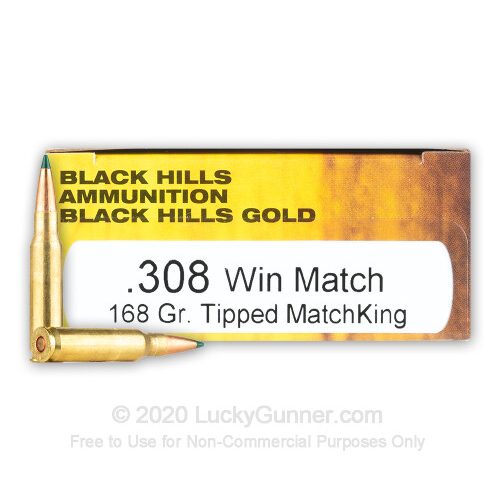 308 – 168 Grain TMK – Black Hills Gold – 20 Rounds