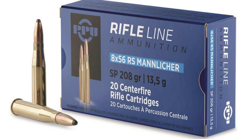 PPU, 8x56R Mannlicher, SP, 208 Grain, 20 Rounds