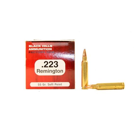 223 Rem – 55 Grain SP – Black Hills Ammunition – 50 Rounds