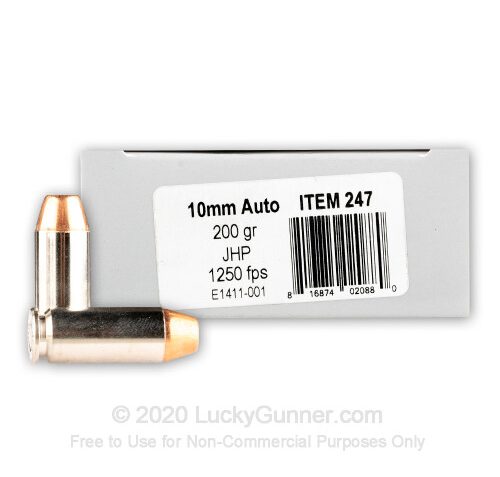 10mm – 200 Grain Nosler JHP – Underwood – 20 Rounds