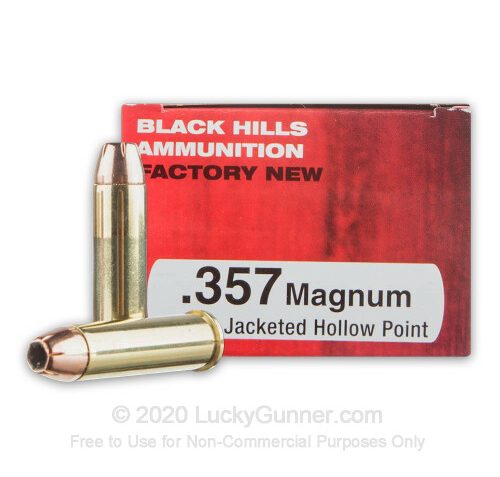 357 Mag – 158 Grain JHP – Black Hills Ammunition – 50 Rounds