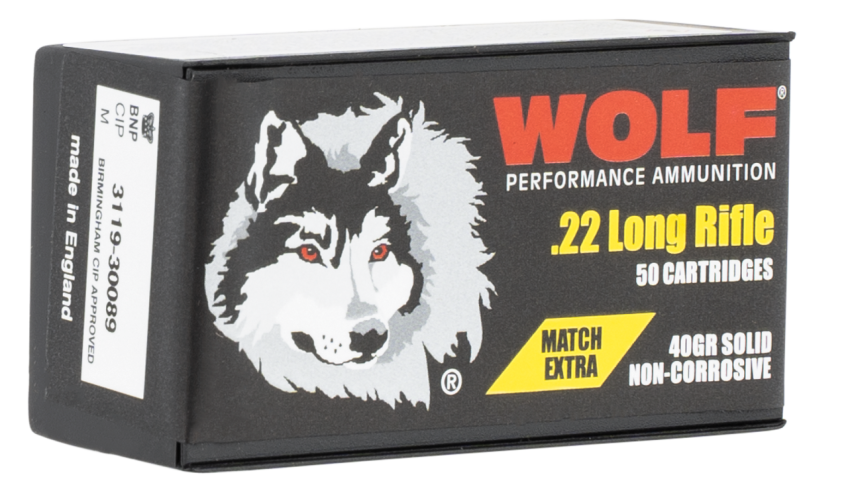 Wolf Match, Wolf 22xtra       22lr Mtch Extra 40 Sol Rn 50rds