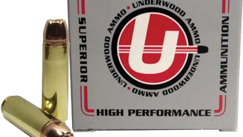 Underwood Ammo .45 Raptor 240 Grain Jacketed Hollow Point Nickel Plated Brass Cased Rifle Ammo, 20 Rounds, 910